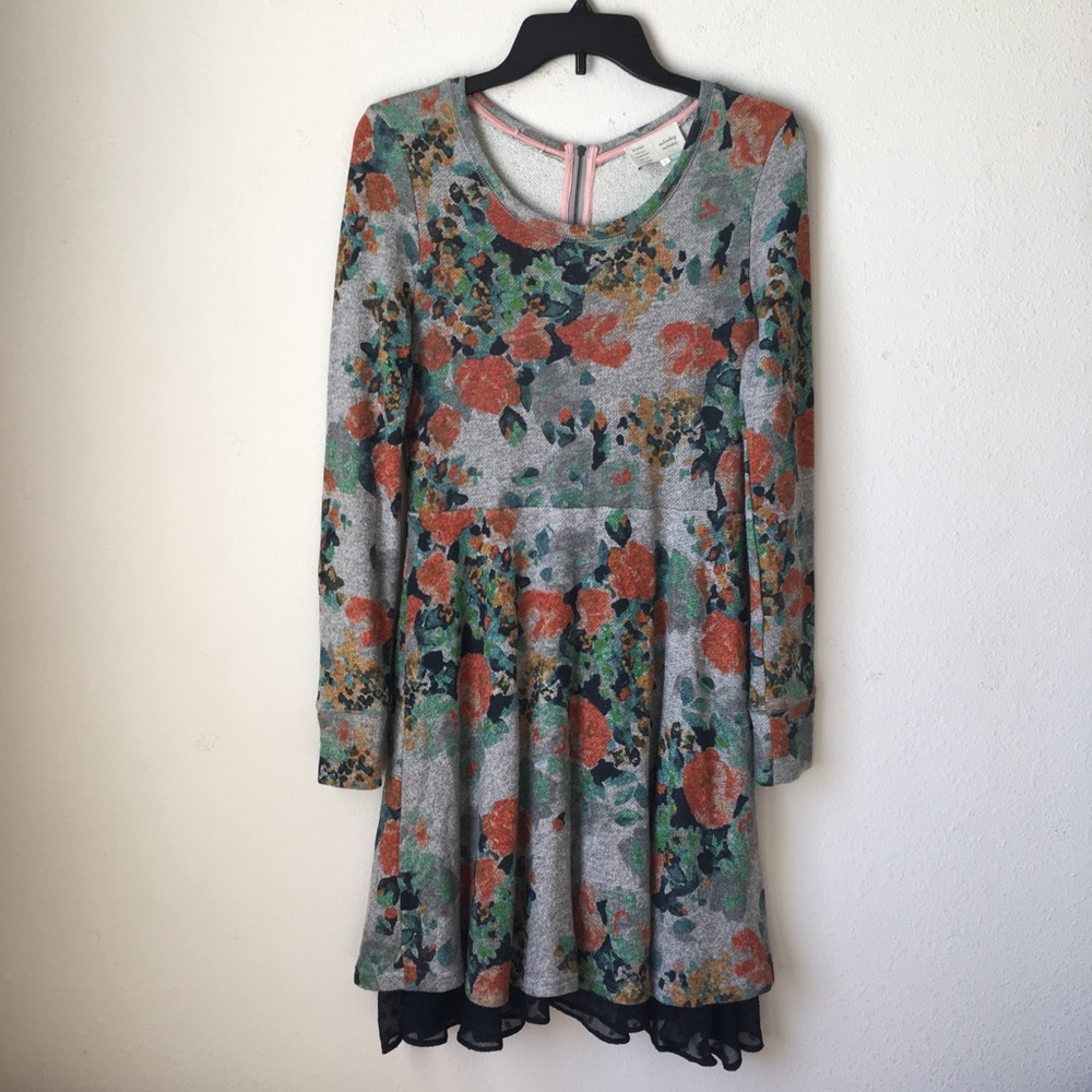 Floral Sweatshirt Dress